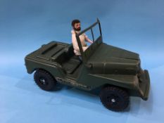 Palitoy jeep and a boxed 'Adventurer' Action Man