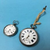 Two silver pocket watches