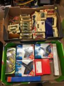 Two trays of modern boxed Die Cast toys