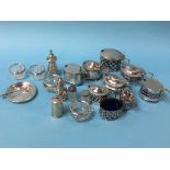 Collection of silver cruets etc.