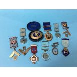 Collection of silver gilt and enamelled Masonic medals/jewels etc.