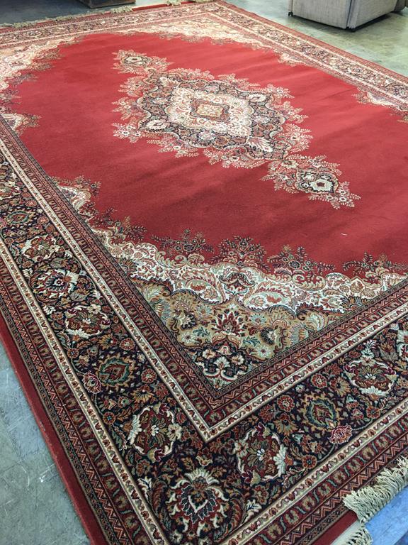 A large red ground pattern carpet square, 410cm length, 300cm wide - Image 2 of 2