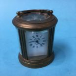 Small brass carriage clock