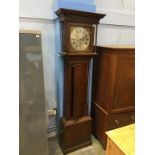 A 19th century oak long case clock by John Varley, with silvered dial, two subsidiary dials and