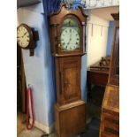 An oak long case clock, with 30 hour movement, by William Buxton of Bishop Auckland