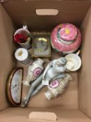 Box of assorted including Lladro, Maling etc.