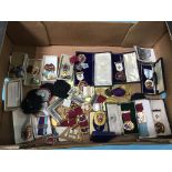 Large collection of enamelled Masonic and other medals/jewels