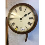 An oak circular dial wall clock (fully restored), 36cm diameter