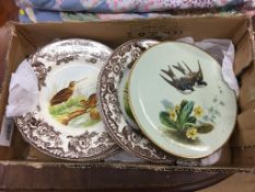 Hand painted plates etc.