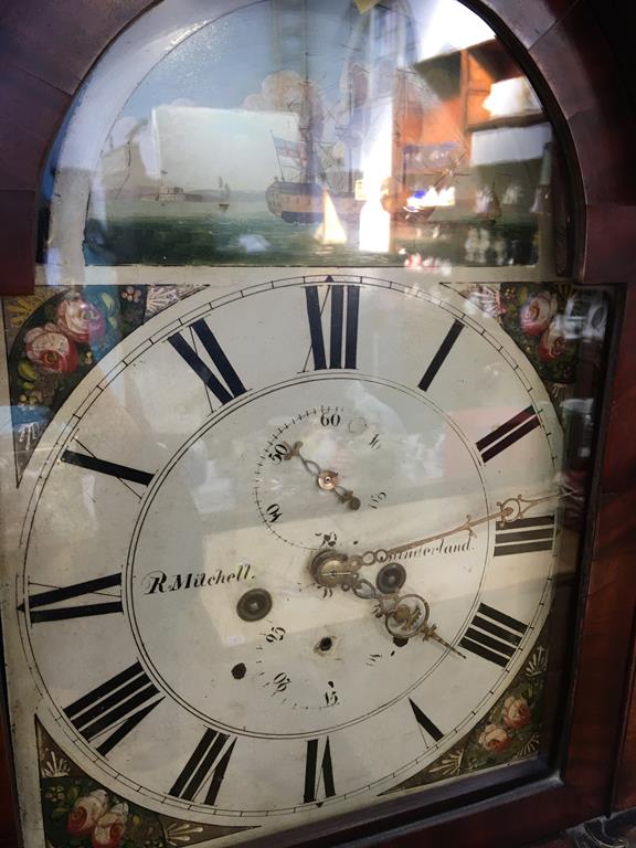 A 19th century mahogany long case clock by R. Mitchell of Sunderland, with eight day movement, - Image 2 of 5