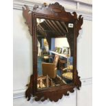 A 19th century mahogany framed mirror, 64 x 40cm