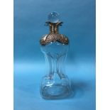 A silver mounted 'Dimple' decanter