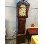 A 19th century mahogany long case clock by R. Mitchell of Sunderland, with eight day movement,