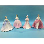 Four Coalport figures