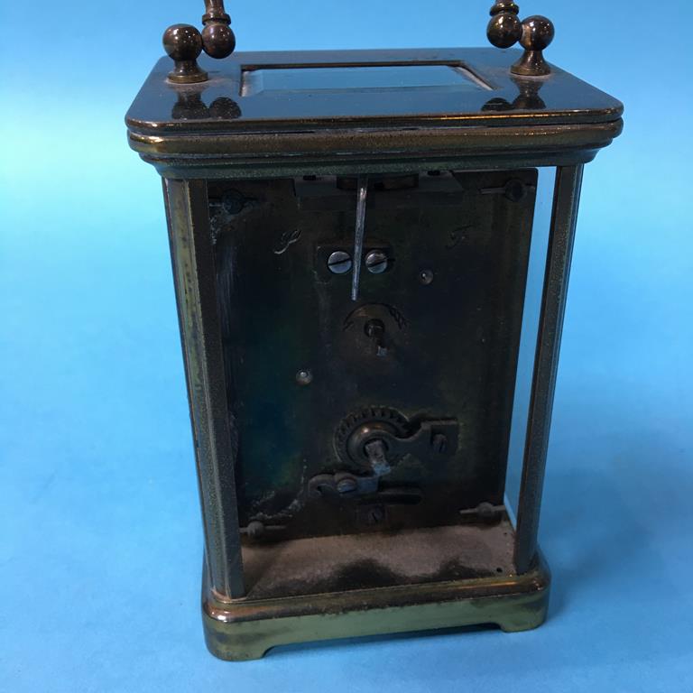 A brass carriage clock - Image 3 of 3