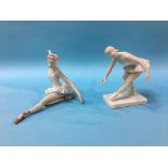 Royal Dux and Lladro figures of ballerinas
