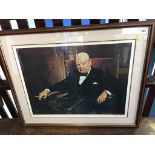 Print 'Sir Winston Churchill', 62 x 80cm