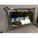 A chrome edged rectangular mirror, 52 x 80cm