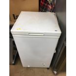 A chest freezer