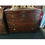 A 19th century mahogany chest of drawers, 120cm wide