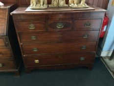 A 19th century mahogany chest of drawers, 120cm wide