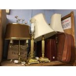 A quantity of table lamps etc.