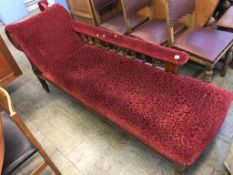 An Edwardian chaise longue