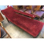 An Edwardian chaise longue