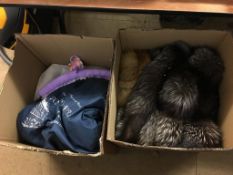 A quantity of furs, in two boxes