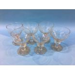 A set of six glasses