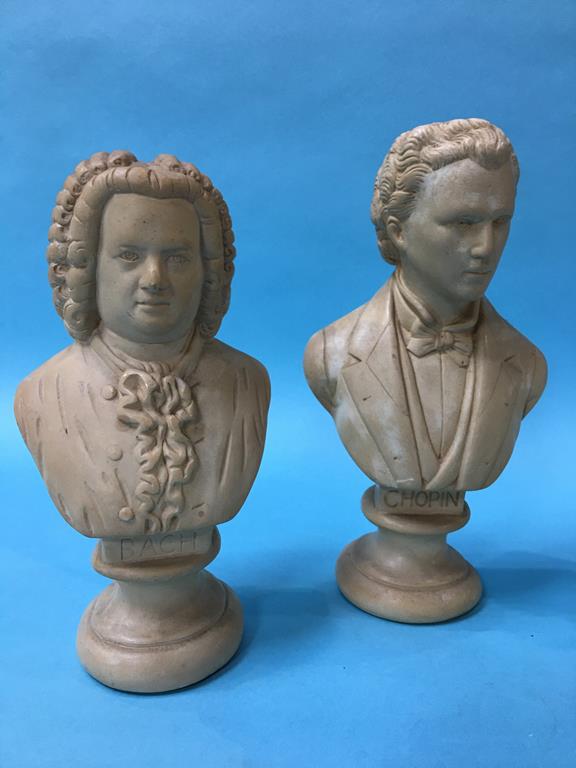Four plaster busts of various composers - Image 4 of 5