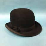 A Stetson bowler hat, size 7'18