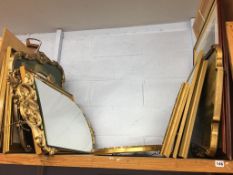 Assorted gilt framed pictures and mirrors