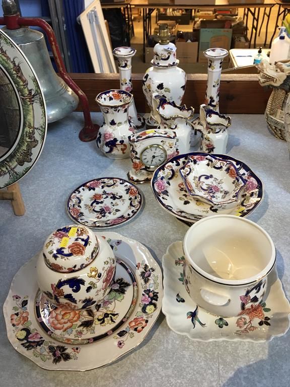 A large collection of Mason Mandalay china