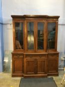 A mahogany breakfront bookcase, 180 wide x 226cm tall