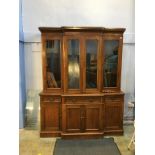 A mahogany breakfront bookcase, 180 wide x 226cm tall