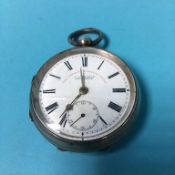 A silver pocket watch