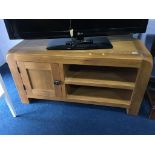 An oak TV unit