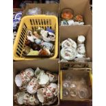Six boxes of assorted, to include tea china and cottage ware etc.