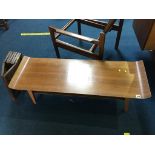 A teak coffee table