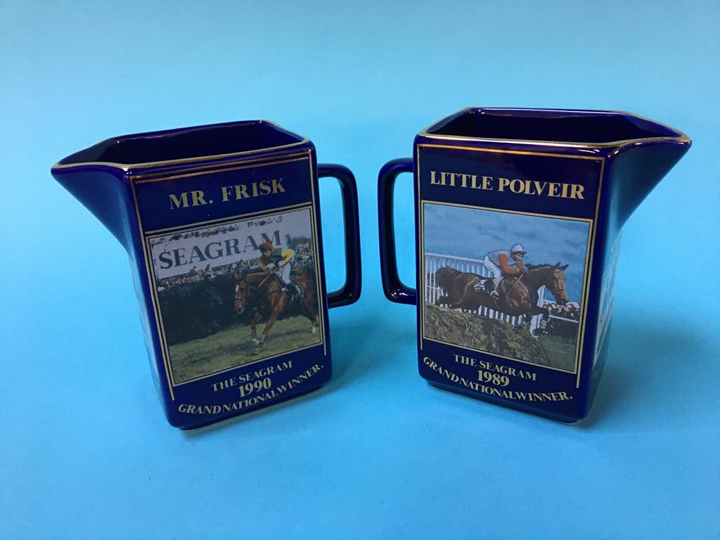 Two Grand National water jugs, 1989 and 1990