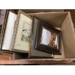 A collection of various pictures in one box