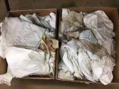 Two boxes of linen