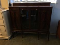 A mahogany china cabinet