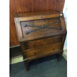 An oak bureau