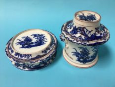 Two Sunderland Pottery lidded dishes