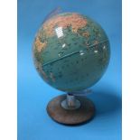 A terrestrial globe