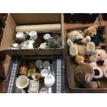 A collection of various bears, to include Harrods and two boxes of assorted