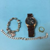 A Pandora style bracelet, gents watch etc.