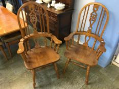 A pair of Windsor armchairs